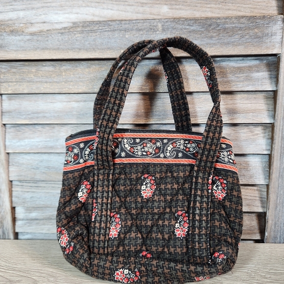 5/$20 VERA BRADLEY Mini Purse Retired Pattern Brown Houndstooth MINI BAG - Picture 2 of 8